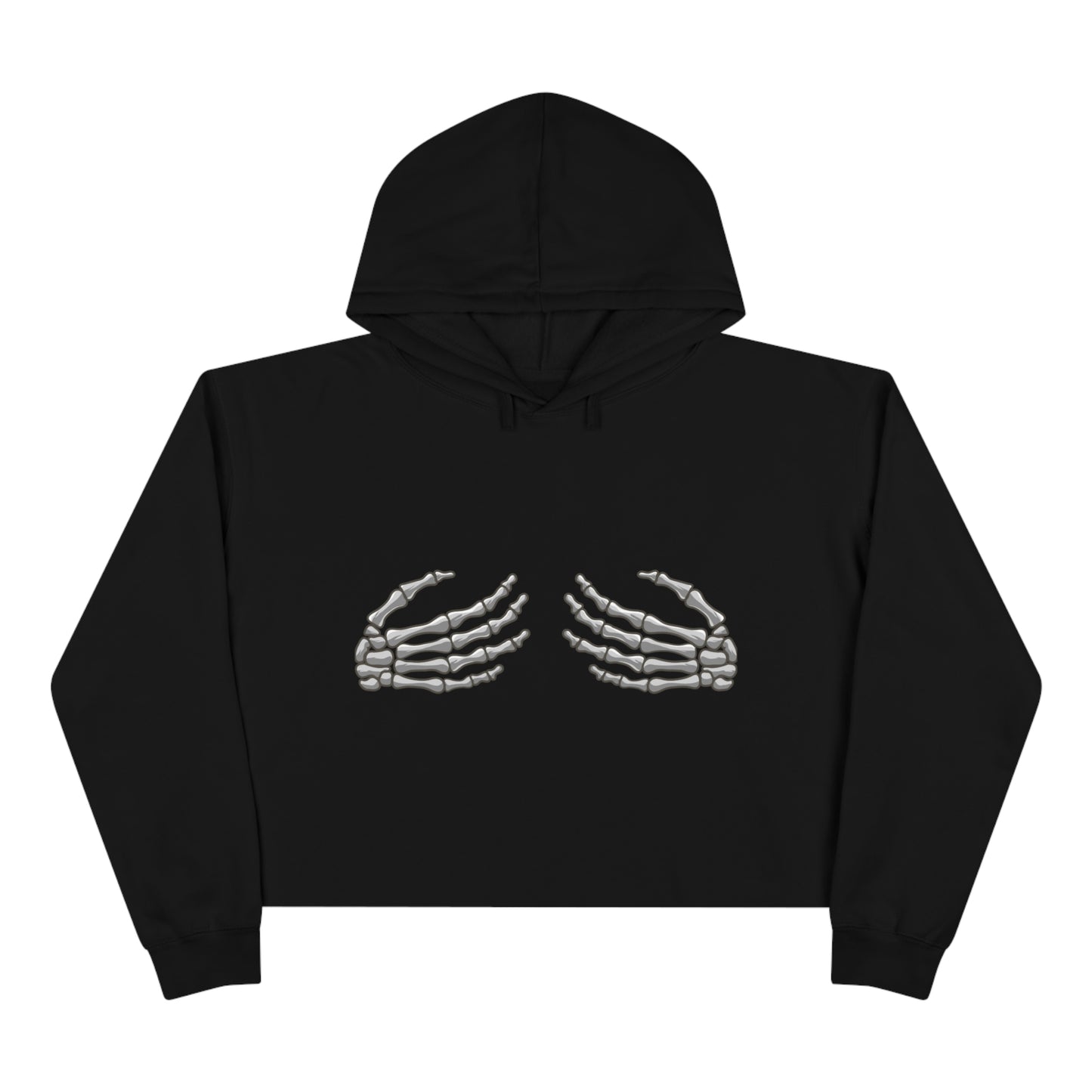 Skeleton Hand Crop Hoodie