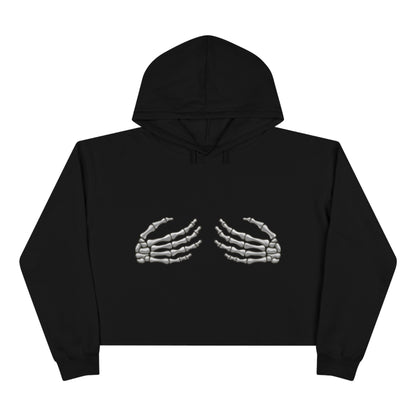 Skeleton Hand Crop Hoodie