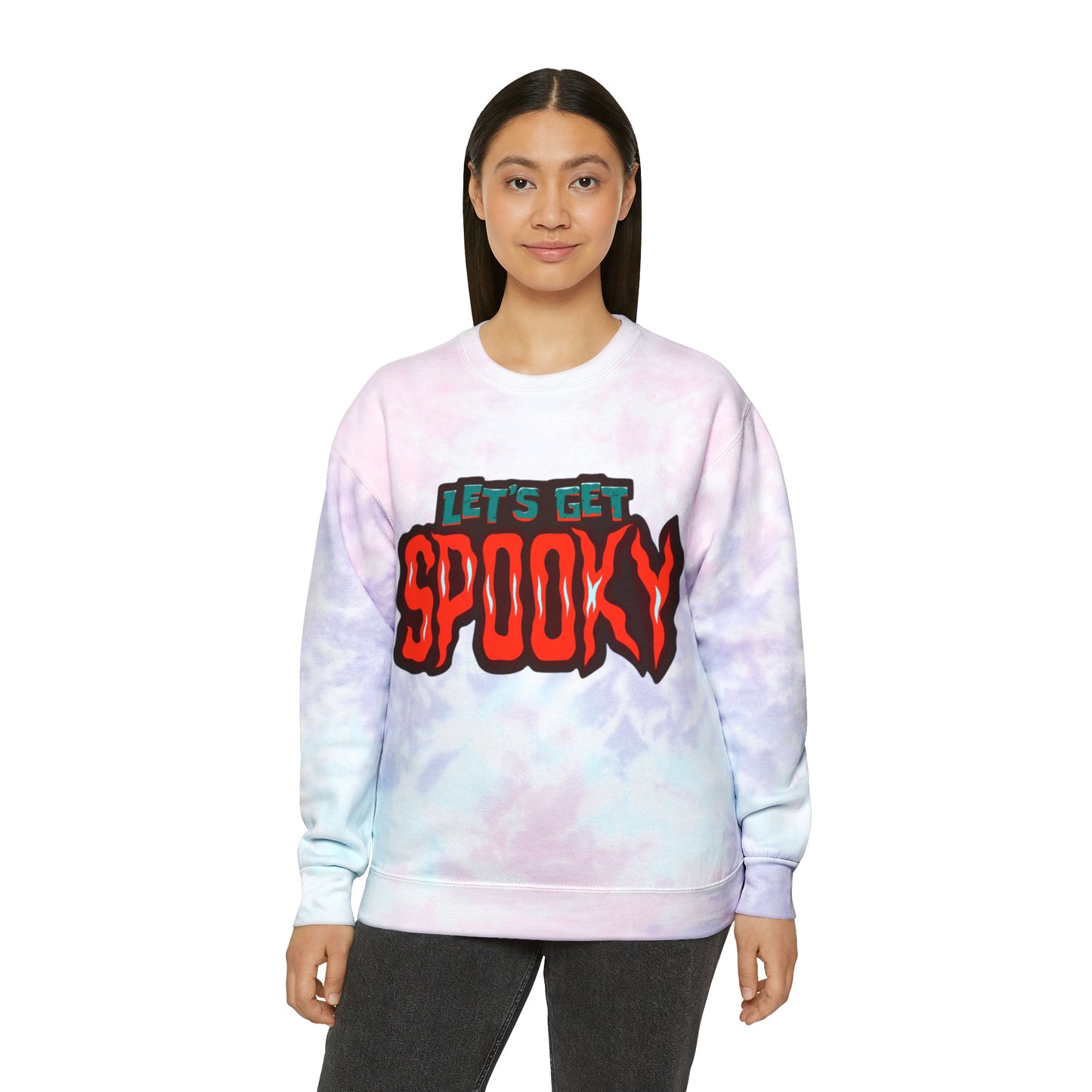 Lets Get Spooky Tie-Dye Sweatshirt