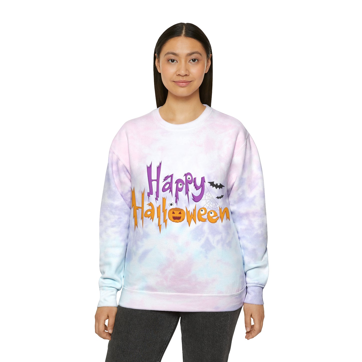 Happy Halloween Tie-Dye Sweatshirt