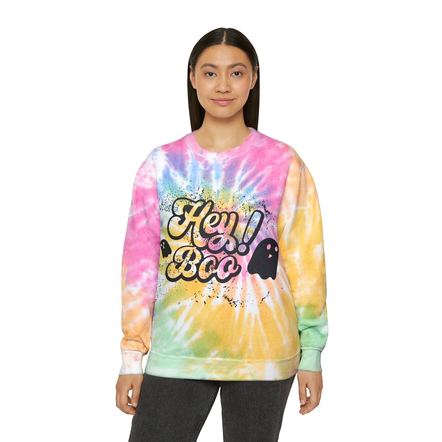 Hey Boo Tie-Dye Sweatshirt