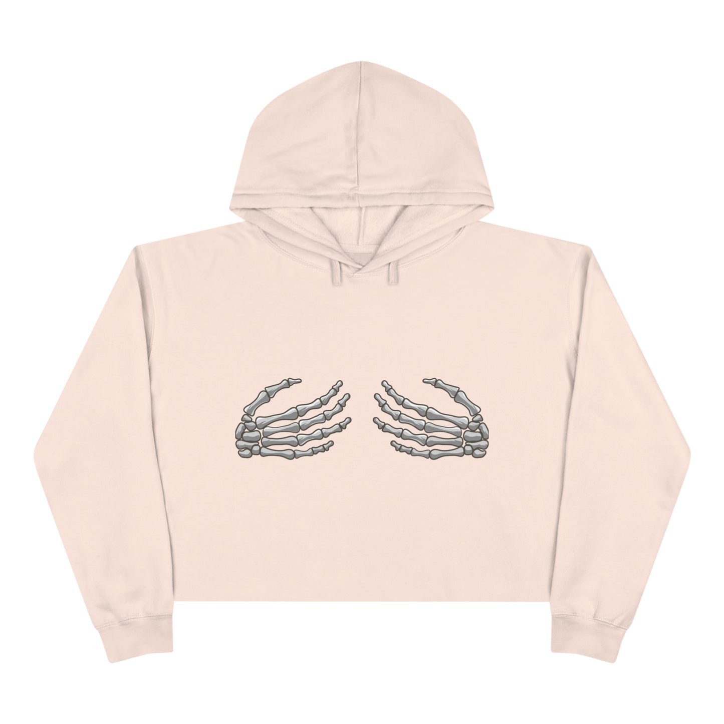 Skeleton Hand Crop Hoodie