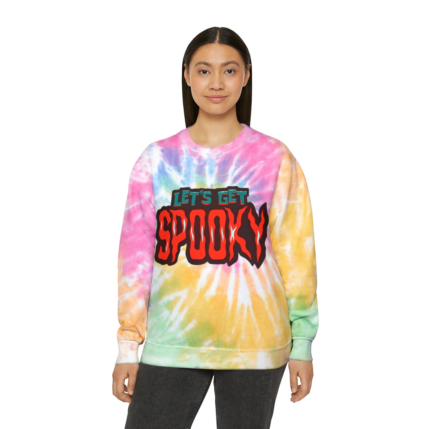 Lets Get Spooky Tie-Dye Sweatshirt