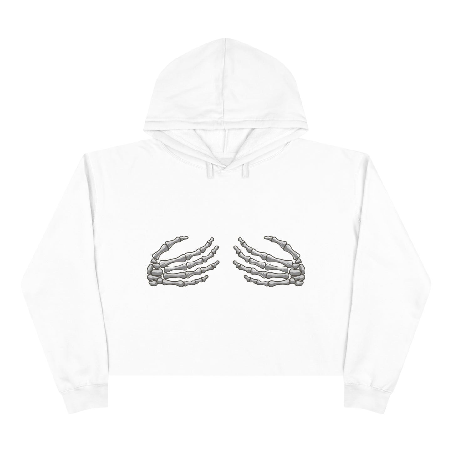 Skeleton Hand Crop Hoodie