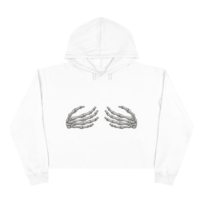 Skeleton Hand Crop Hoodie