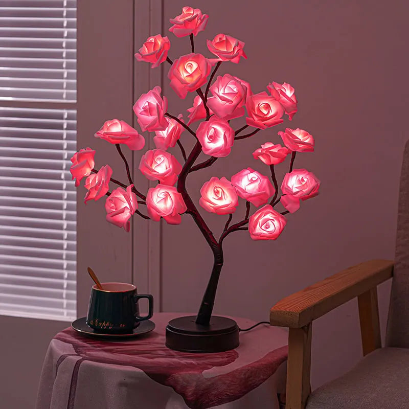 Twilight Rose Lamp LED Bonsai Tree