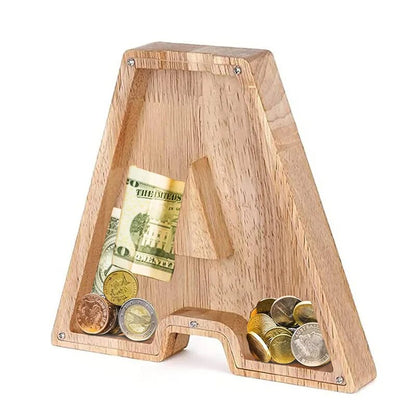 Wooden Letter Piggy Bank