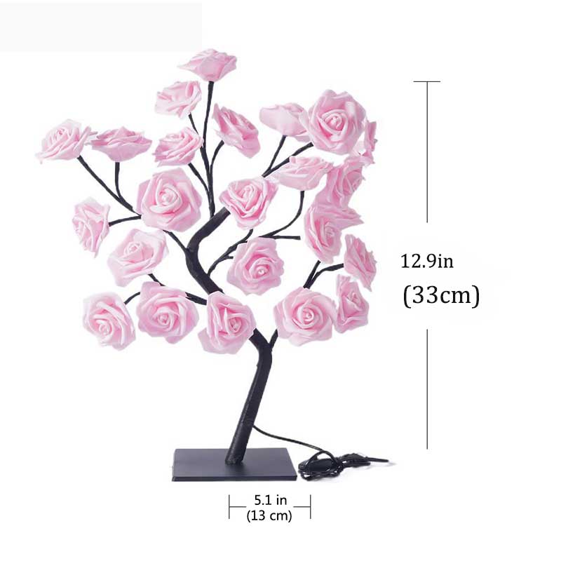 Twilight Rose Lamp LED Bonsai Tree