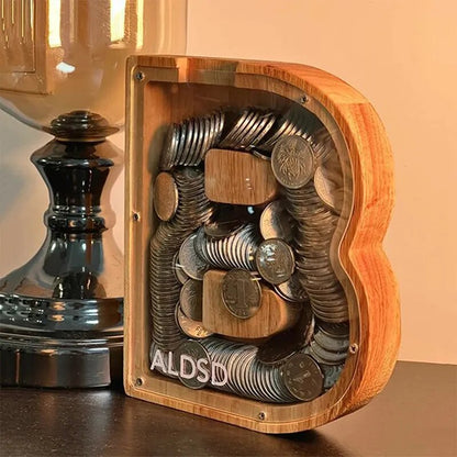 Wooden Letter Piggy Bank