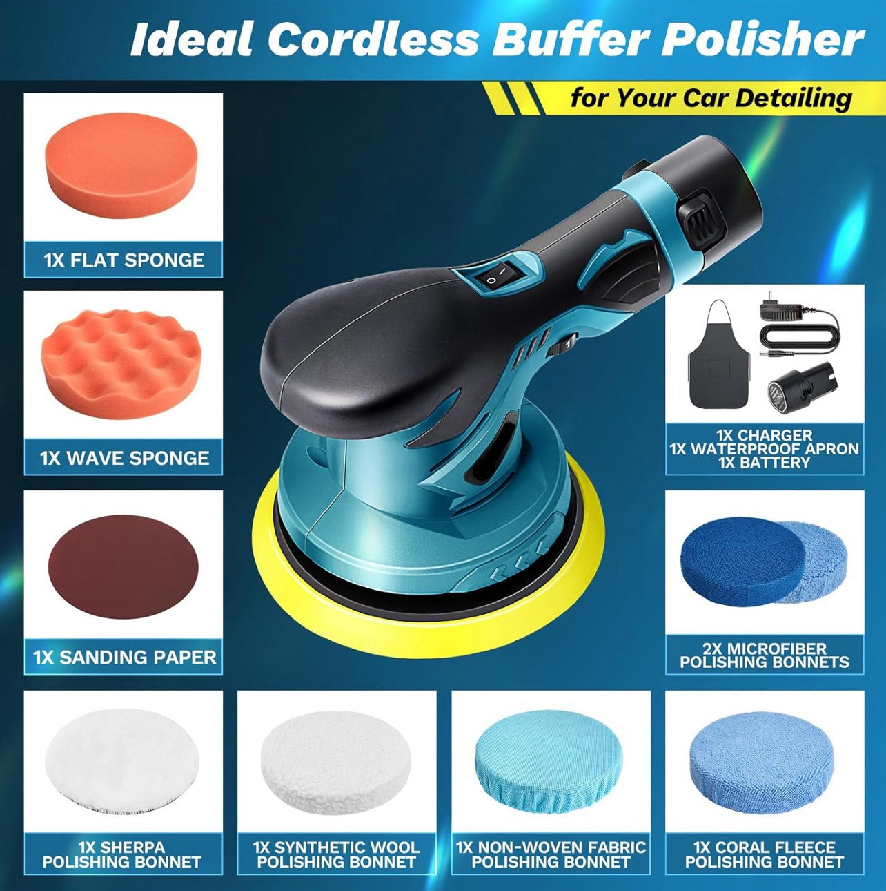 LuxPro Car Buffer Polisher