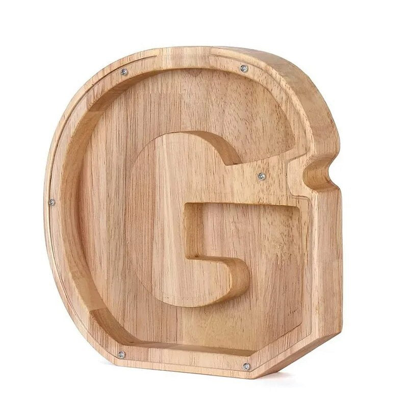 Wooden Letter Piggy Bank