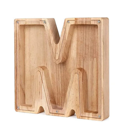 Wooden Letter Piggy Bank