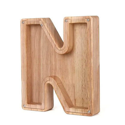 Wooden Letter Piggy Bank