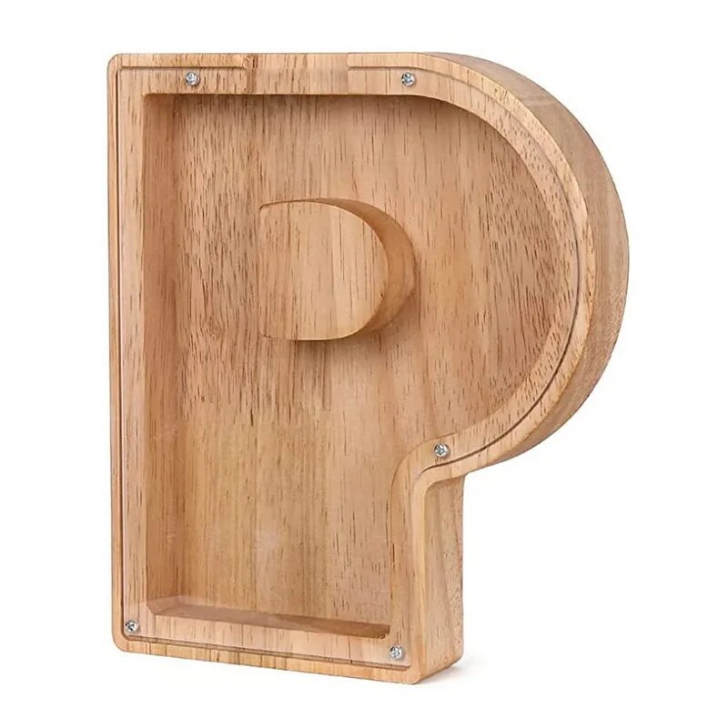 Wooden Letter Piggy Bank