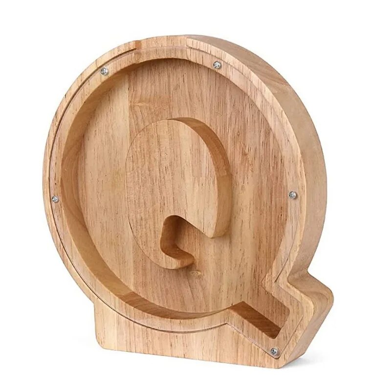 Wooden Letter Piggy Bank