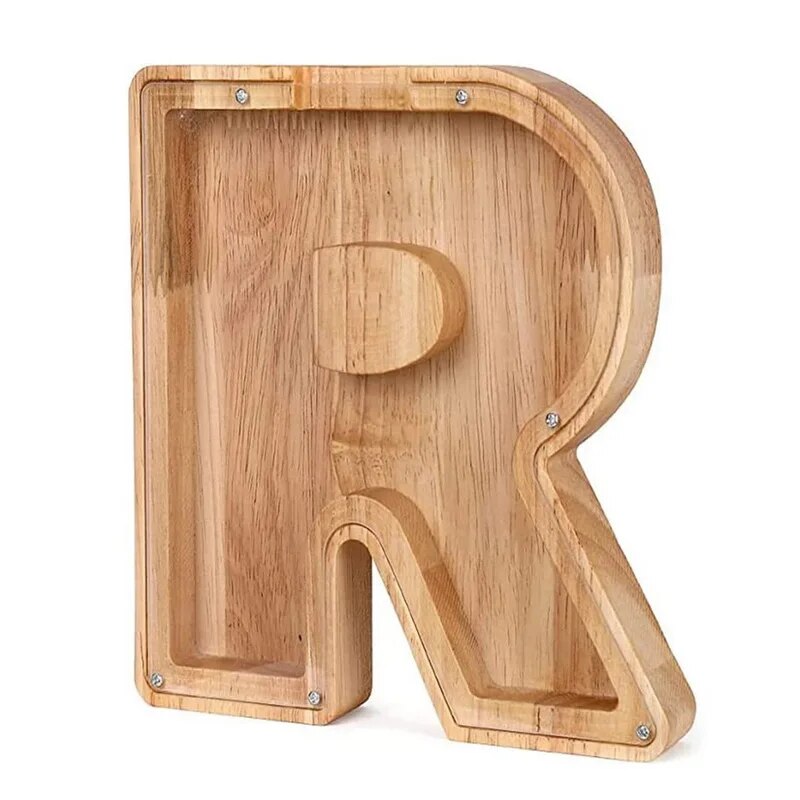 Wooden Letter Piggy Bank