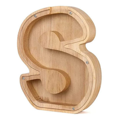 Wooden Letter Piggy Bank