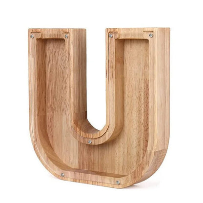 Wooden Letter Piggy Bank