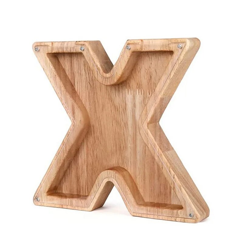 Wooden Letter Piggy Bank