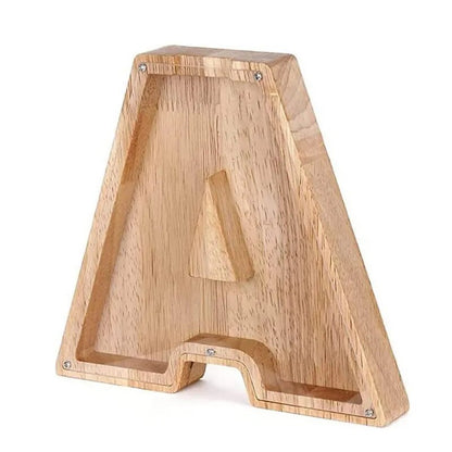 Wooden Letter Piggy Bank