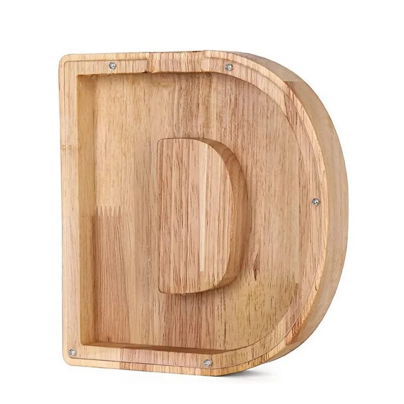 Wooden Letter Piggy Bank